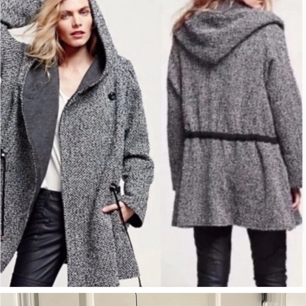Free People Satellite Tweed Oversized Swing Coat - Picture 2 of 6